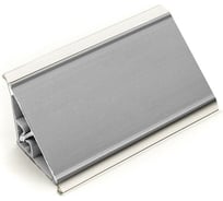 Алюминиевый гладкий плинтус GTV L-3.0, серебро 7351