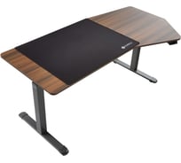 Стол компьютерный Eureka с электроприводом уникальной формы 178x74 ERK-EDI-HTG-WN Heptagon, орех ERK-EDI-HTG-WN-1-US
