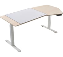 Стол компьютерный Eureka с электроприводом уникальной формы 178x74 ERK-EDI-HTG-MW Heptagon, клен ERK-EDI-HTG-MW-1-V1-US