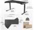 Стол компьютерный с электроприводом Eureka Fan shaped, 178x117, черный ERK-EDI-FS-MSW 10