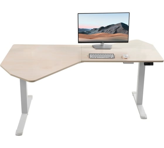 Стол компьютерный Eureka с электроприводом 178x117 Fan shaped, клен ERK-EDI-FS-MW