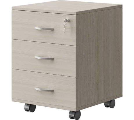 Тумба выкатная с замком Альянс мебель ХИТ 434x454x587 К-5 Ясень шимо светлый