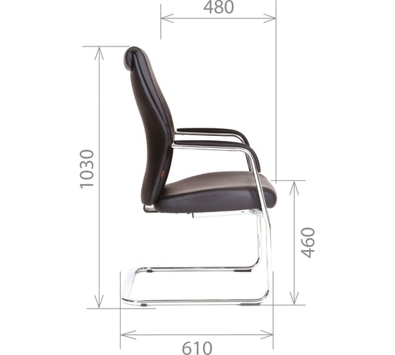 Конференц-кресло CHAIRMAN VISTA V экопремиум, коричневый 00-07023915