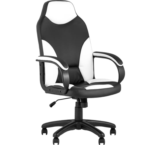 Игровое компьютерное кресло Стул Груп Кронос экокожа черный/белый fb-kronos-black-white 1