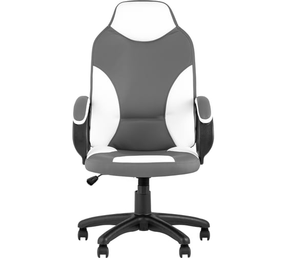 Игровое компьютерное кресло Стул Груп Кронос экокожа серый/белый fb-kronos-white