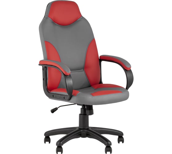 Игровое компьютерное кресло Стул Груп Кронос экокожа серый/красный fb-kronos-red 1