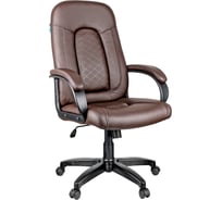 Кресло руководителя Helmi HL-E29 Brilliance, экокожа коричневая, мягкий подлокотник 279847