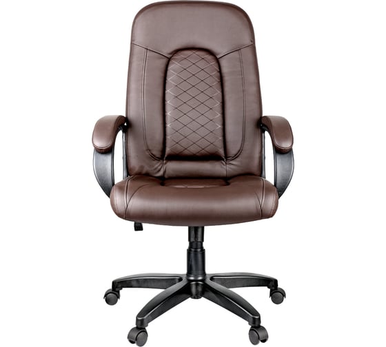 Кресло руководителя Helmi HL-E29 Brilliance, экокожа коричневая, мягкий подлокотник 279847