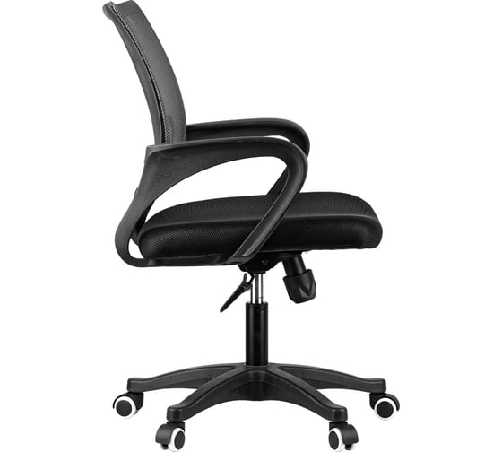 Кресло оператора OfficeSpace SP-M96, ткань, спинка сетка черная/сиденье TW черная 278594