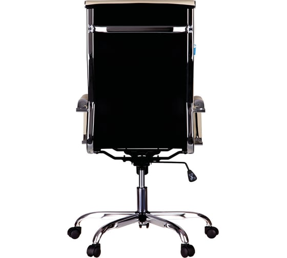 Кресло руководителя Helmi HL-E17 Slim экокожа бежевая, хром 311361