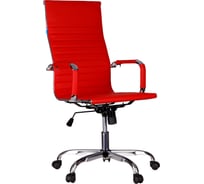 Кресло руководителя Helmi HL-E17 Slim экокожа красная, хром 311362