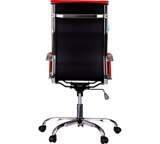 Кресло руководителя Helmi HL-E17 Slim экокожа красная, хром 311362