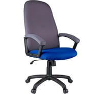 Кресло руководителя Helmi HL-E79 Elegant, ткань TW синяя/серая 277898