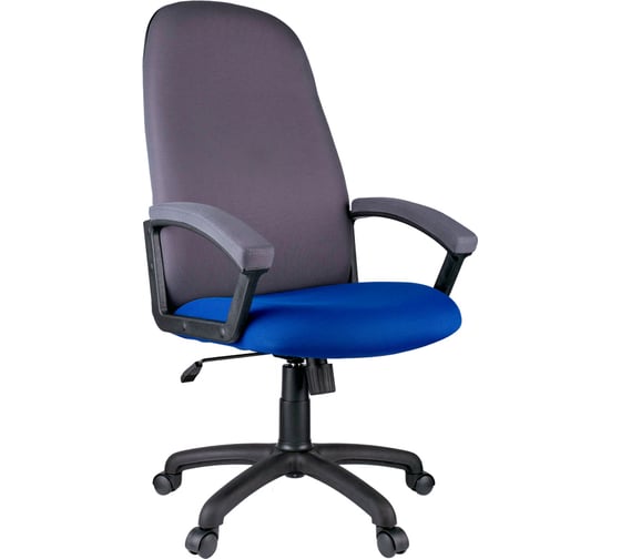Кресло руководителя Helmi HL-E79 Elegant, ткань TW синяя/серая 277898