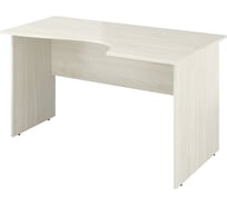 Стол Монолит Канцлер криволинейный правый (1380x800/650x750) Скандинавское дерево белое38 КЦ05.38