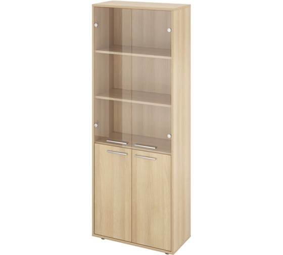 Шкаф закрытый со стеклом Монолит 700x338x1845 (КЦ14+КЦ17_2+КЦ40_2+ДБ48_2) КЦ28.31 1