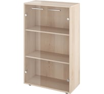 Шкаф низкий со стеклом Монолит 700x338x1135 (КЦ13+КЦ40_2+ДБ48_2) КЦ36.39