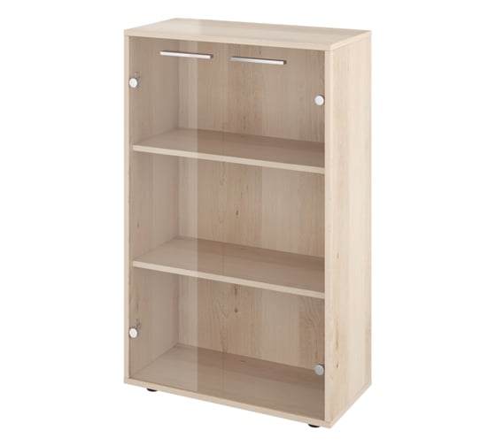 Шкаф низкий со стеклом Монолит 700x338x1135 (КЦ13+КЦ40_2+ДБ48_2) КЦ36.39 1