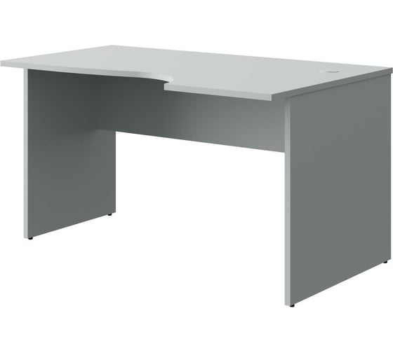 Стол эргономичный правый Альянс мебель ALTERNATIVA 1400x900/730x760, А-200 Пр Серый камень