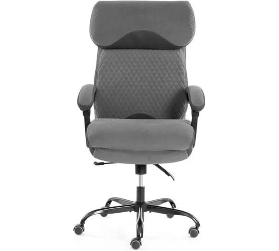 Кресло TetChair Chief metalBL велюр/ткань, серый 25020 1