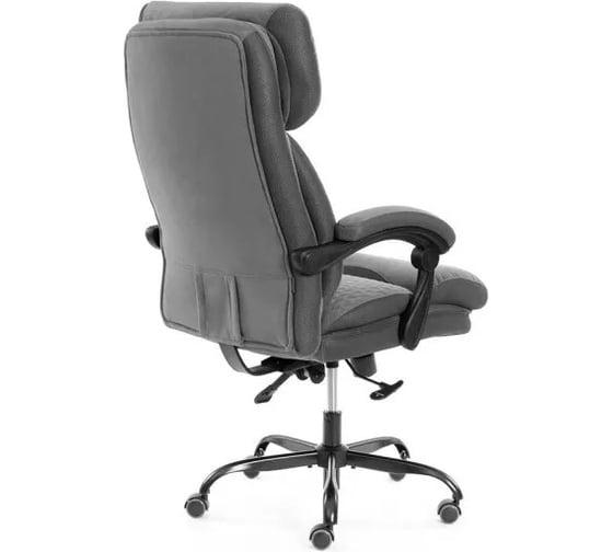 Кресло TetChair Chief metalBL велюр/ткань, серый 25020