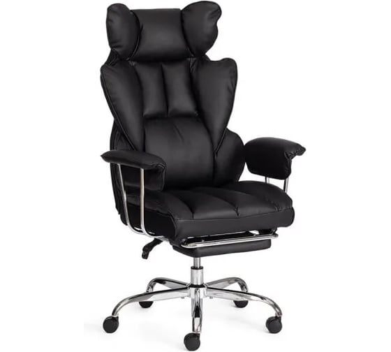 Кресло TetChair Comfy CR кожзам, черный 24856