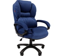 Кресло CHAIRMAN Home 434 Россия ткань Т-82 синее (черный пластик) 00-07127977