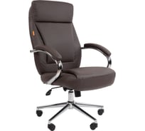 Офисное кресло CHAIRMAN 794 Россия хром экокожа коричневая 00-07163858