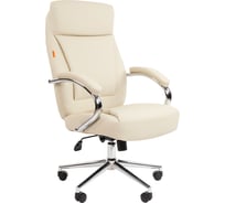 Офисное кресло CHAIRMAN 794 Россия хром экокожа светло-бежевая 00-07163859