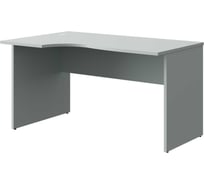 Стол эргономичный левый Альянс мебель АЛЬТЕРНАТИВА 1400x900/730x760 А-200 Лев Серый камень