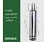 Газлифт прочный BRABIX HD-100 короткий, ХРОМ, в открытом виде 346 мм., d50 мм., класс 4 533077 4