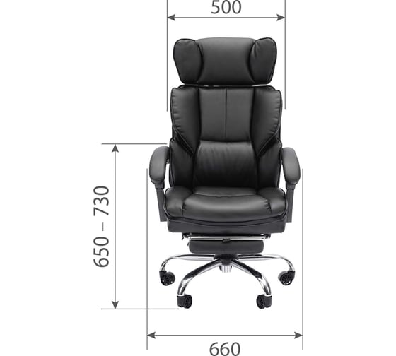 Офисное кресло CHAIRMAN CH644 экокожа, черный 00-07162325