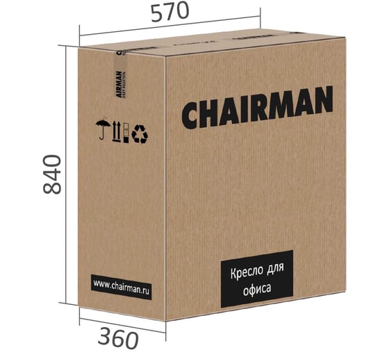 Офисное кресло CHAIRMAN CH644 экокожа, черный 00-07162325