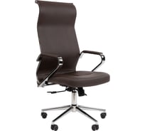 Офисное кресло CHAIRMAN 702 Россия экопремиум коричневый 00-07171921