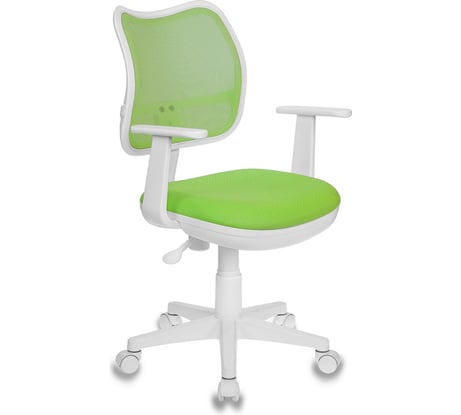 Детское компьютерное кресло Бюрократ CH-W797 салатовый спинка сетка пластик белый CH-W797/SD/TW-18