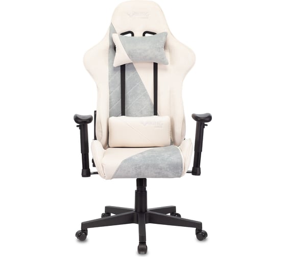 Игровое компьютерное кресло ZOMBIE VIKING X FABRIC белый/серо-голубой ткань VIKING X BLUE