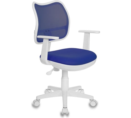 Детское компьютерное кресло Бюрократ CH-W797 синий спинка сетка пластик белый CH-W797/BL/TW-10