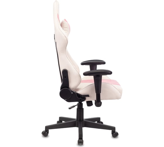 Игровое компьютерное кресло ZOMBIE VIKING X FABRIC белый/розовый ткань VIKING X PINK