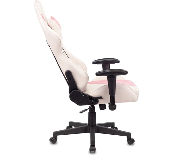 Игровое компьютерное кресло ZOMBIE VIKING X FABRIC белый/розовый ткань VIKING X PINK