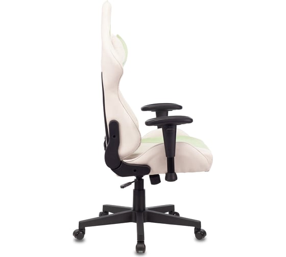 Игровое компьютерное кресло ZOMBIE VIKING X FABRIC белый/зеленый ткань VIKING X GREEN