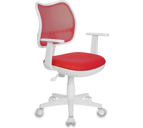 Детское компьютерное кресло Бюрократ CH-W797 красный спинка сетка пластик белый CH-W797/R/TW-97N
