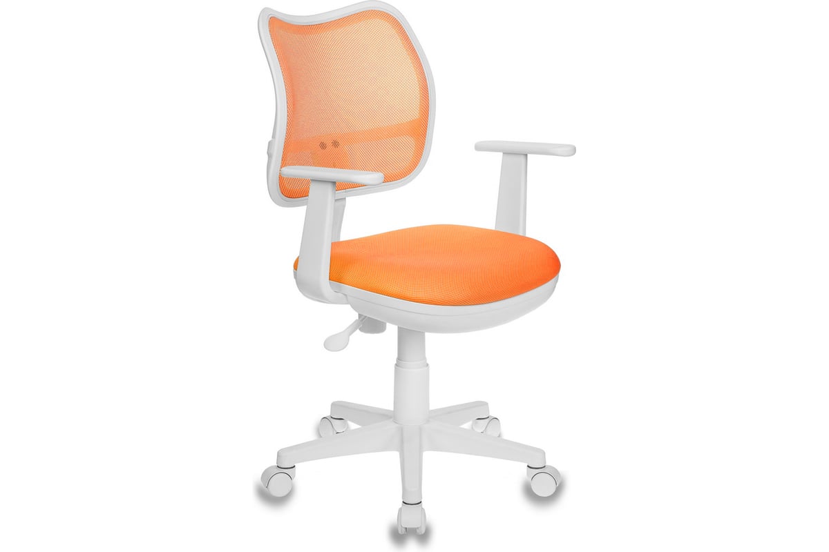 кресло белый пластик оранжевый
