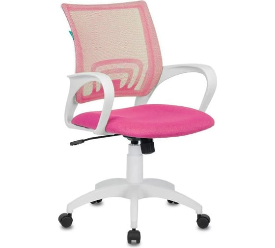 Компьютерное кресло Бюрократ CH-W695N розовый пластик белый CH-W695N/PK/TW-13A