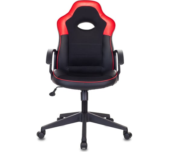 Игровое компьютерное кресло ZOMBIE VIKING-11 черный/крансый экокожа/ткань VIKING-11/BL-RED