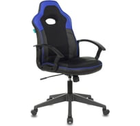 Игровое компьютерное кресло ZOMBIE VIKING-11 черный/синий экокожа/ткань VIKING-11/BL-BLUE