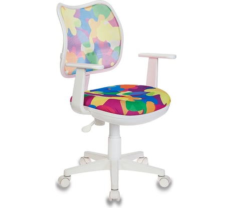 Детское компьютерное кресло Бюрократ CH-W797 мультиколор спинка сетка пластик белый CH-W797/ABSTRACT