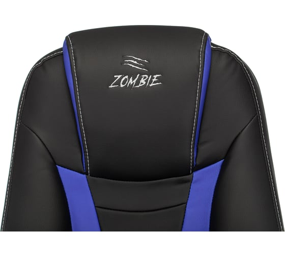Игровое компьютерное кресло ZOMBIE 8 черный/синий искусственная кожа ZOMBIE 8 BLUE