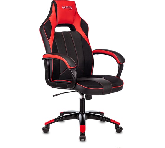 Игровое компьютерное кресло ZOMBIE VIKING 2 AERO черный/красный экокожа/ткань VIKING 2 AERO RED