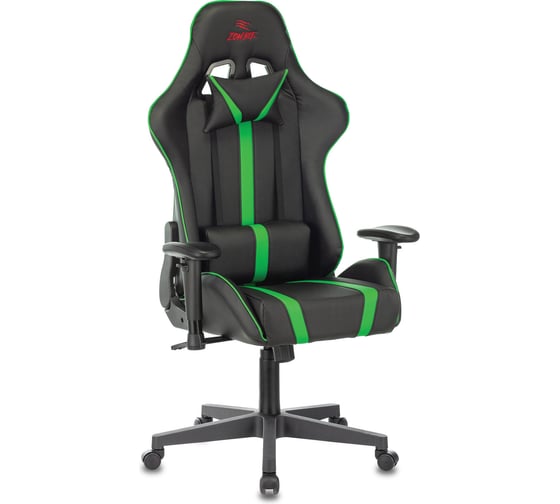 Игровое компьютерное кресло Бюрократ VIKING ZOMBIE A4 черный/зеленый экокожа VIKING ZOMBIE A4 GN