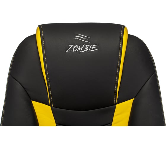 Игровое компьютерное кресло ZOMBIE 8 черный/желтый искусственная кожа ZOMBIE 8 YELLOW